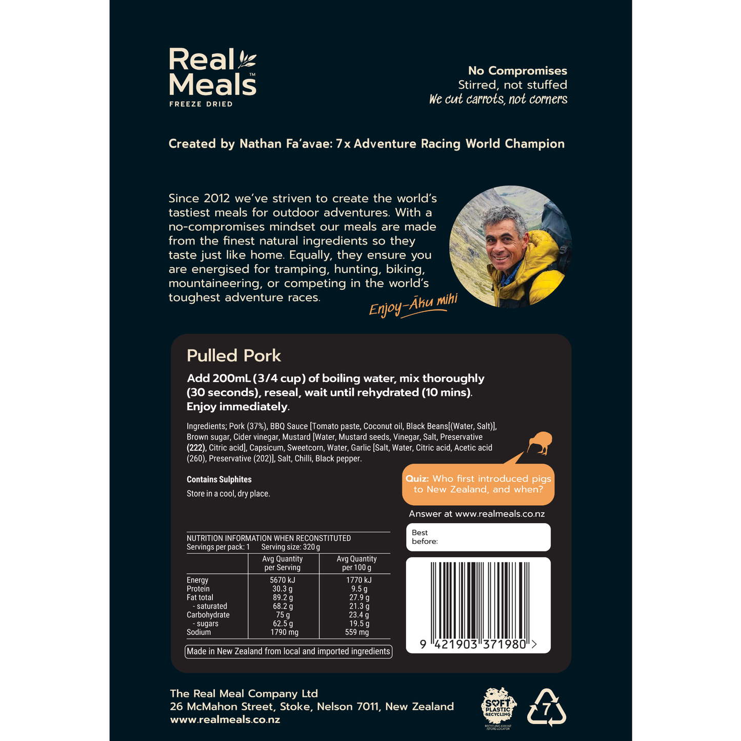 Real Meals Pulled Pork & Black Beans