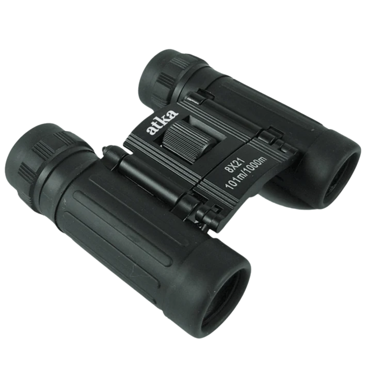 ATKA Binos 8x21mm Binocular w/Pouch Neck Strap Lens Cover & Lens Cloth