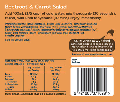 Real Meals Beetroot & Carrot Salad