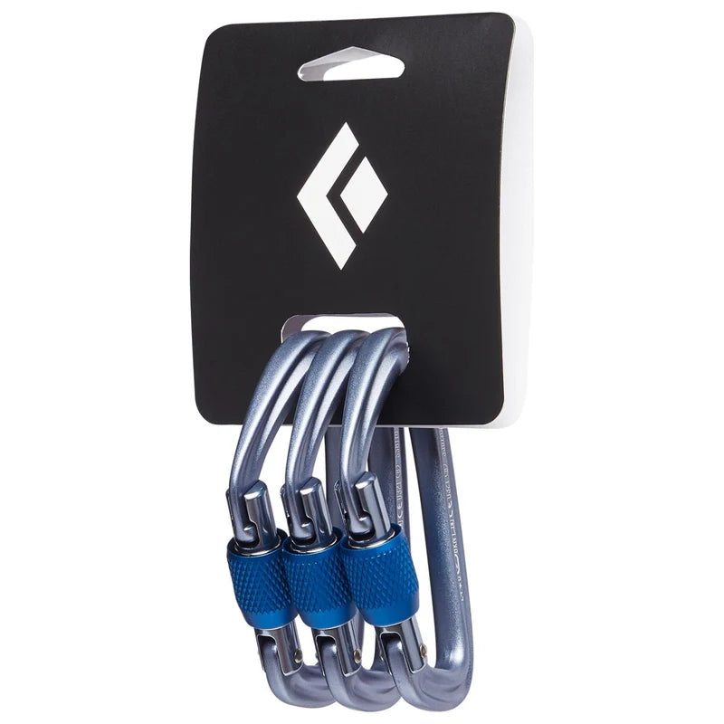 Black Diamond HotForge Screwgate Carabiner – 3 Pack