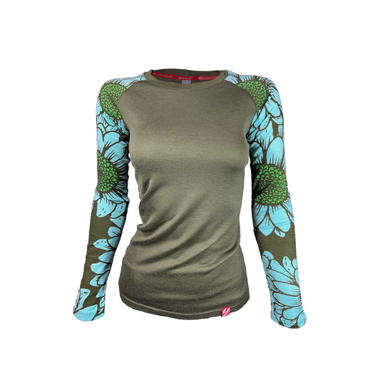 Yank Flower Power Long Sleeve Merino Kalamata - Women's