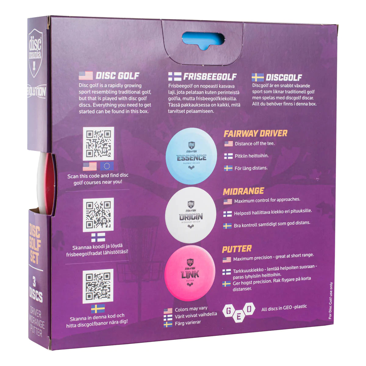 Discmania Evolution Starter Pack - 3 Discs