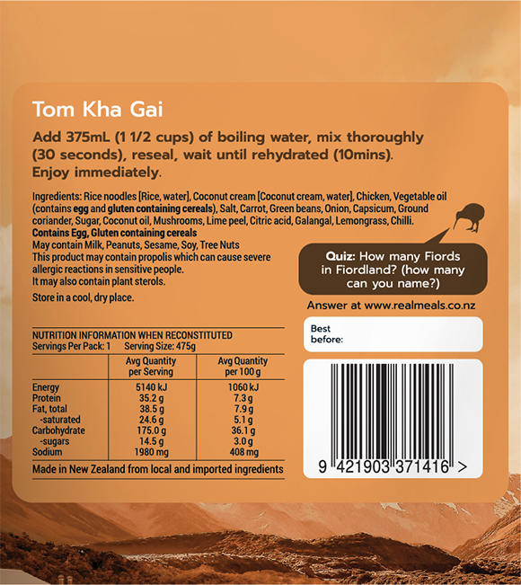 Real Meals Tom Kha Gai