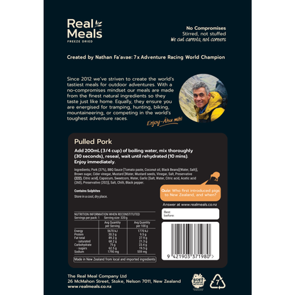 Real Meals Pulled Pork & Black Beans