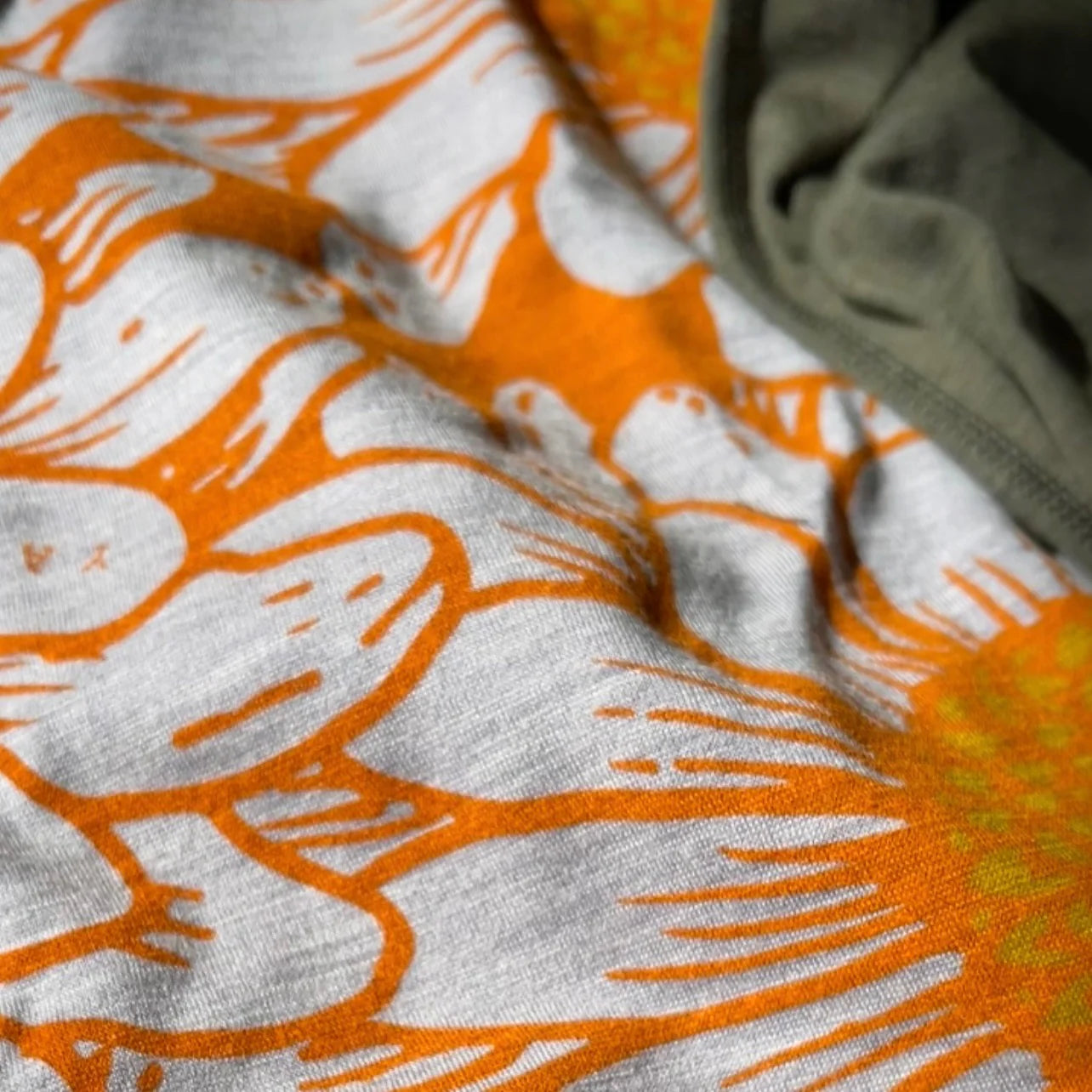 Yank Flower Power Long Sleeve Merino Zesty Olive - Women's