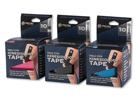 Pro-Tec Pre-Cut Kinesiology Tape – 10 Pack
