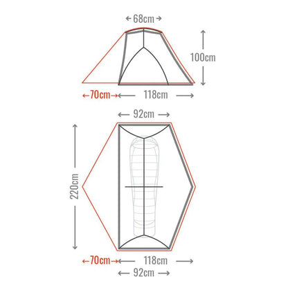 Mont Moondance 1 Person Tent (Mesh Inner)