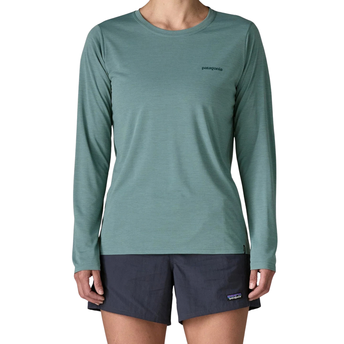 Patagonia Long-Sleeved Cap Cool Daily Shirt Boardshort Logo