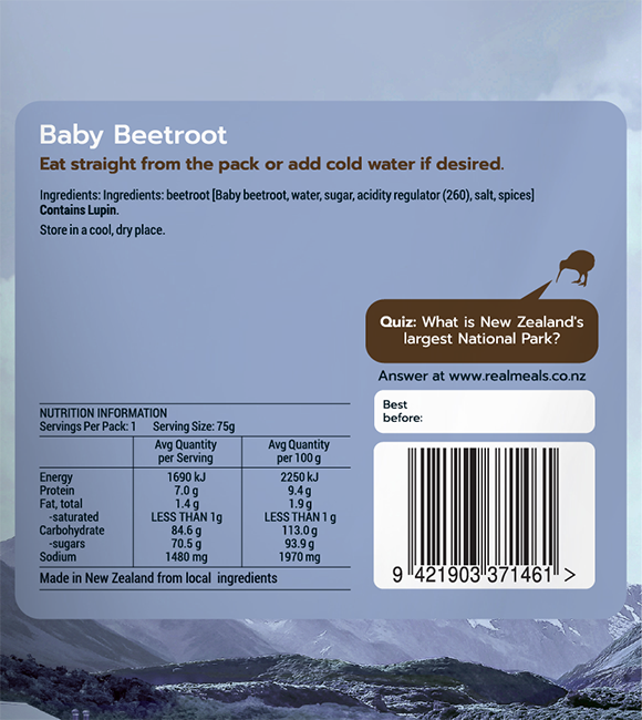 Real Meals Baby Beetroot