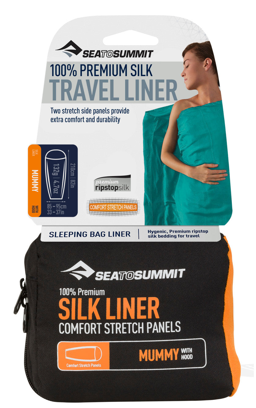 Sea to Summit Silk Liner with stretch Panel Mummy